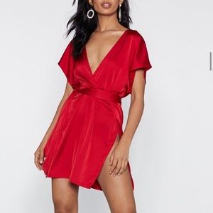 Red Satin Dress